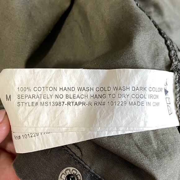 Jade and Ivory Camo Flower Embroidered Cinch Waist Jacket Size Medium - Picture 9 of 10